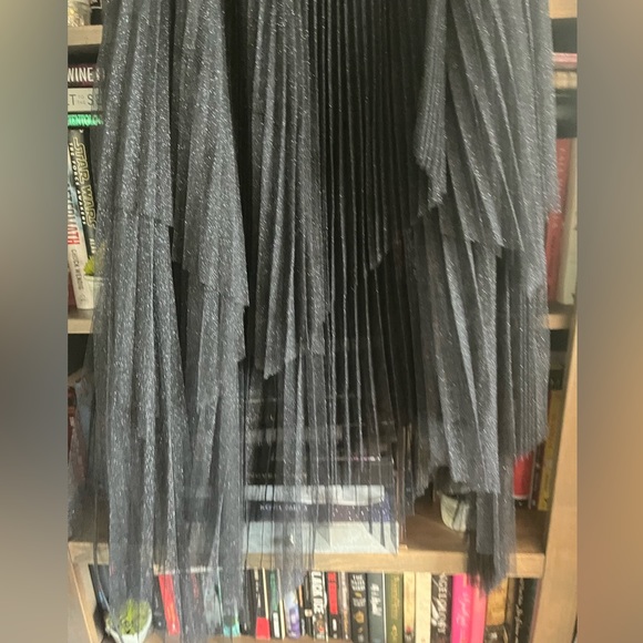 All Saints Veena Metallic Tulle Skirt - Picture 10 of 10